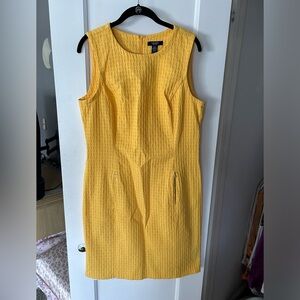 Chaps Yellow Sheath Midi Dress for Work